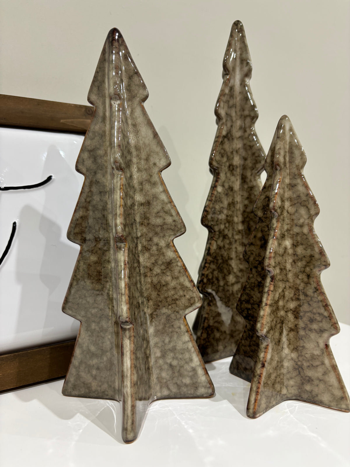 Brown Ceramic Christmas Tree Decoration