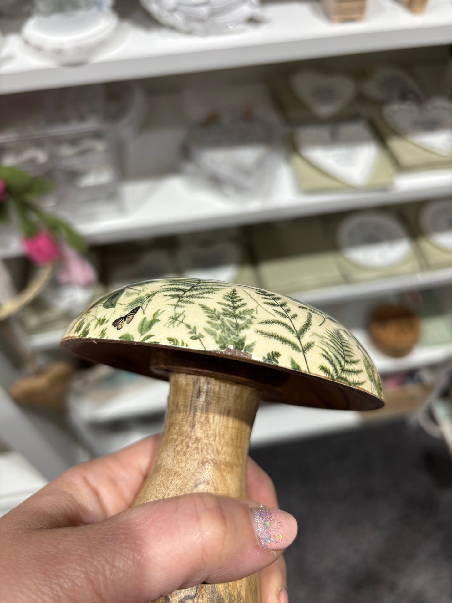 Fern Print mushroom - 2 sizes - imperfect