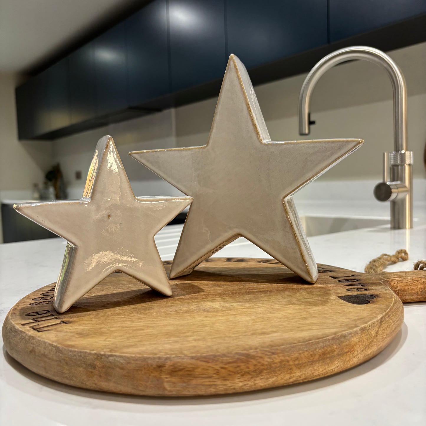 Ceramic Standing Star Decoration - 3 sizes