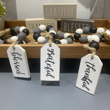 Load image into Gallery viewer, Grateful, Thankful, Blessed Beaded Tag Hanger - 3 styles