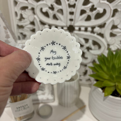 Scallop Wax Melt Burner – “May Your Troubles Melt Away”