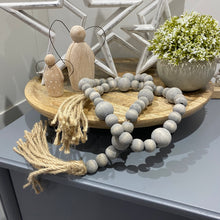 Load image into Gallery viewer, Wooden Beaded Tassles - 2 colours available