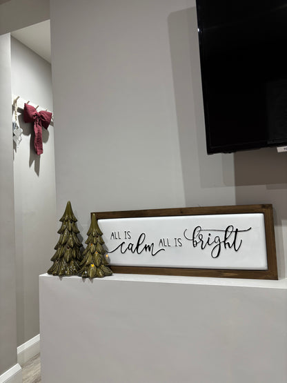Green LED Ceramic Christmas Tree Decoration