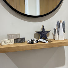 Load image into Gallery viewer, Rustic mango wood and grey enamel star