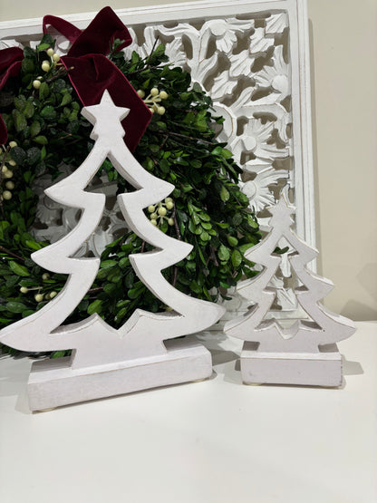 Whitewashed Freestanding Christmas Decoration - 2 sizes