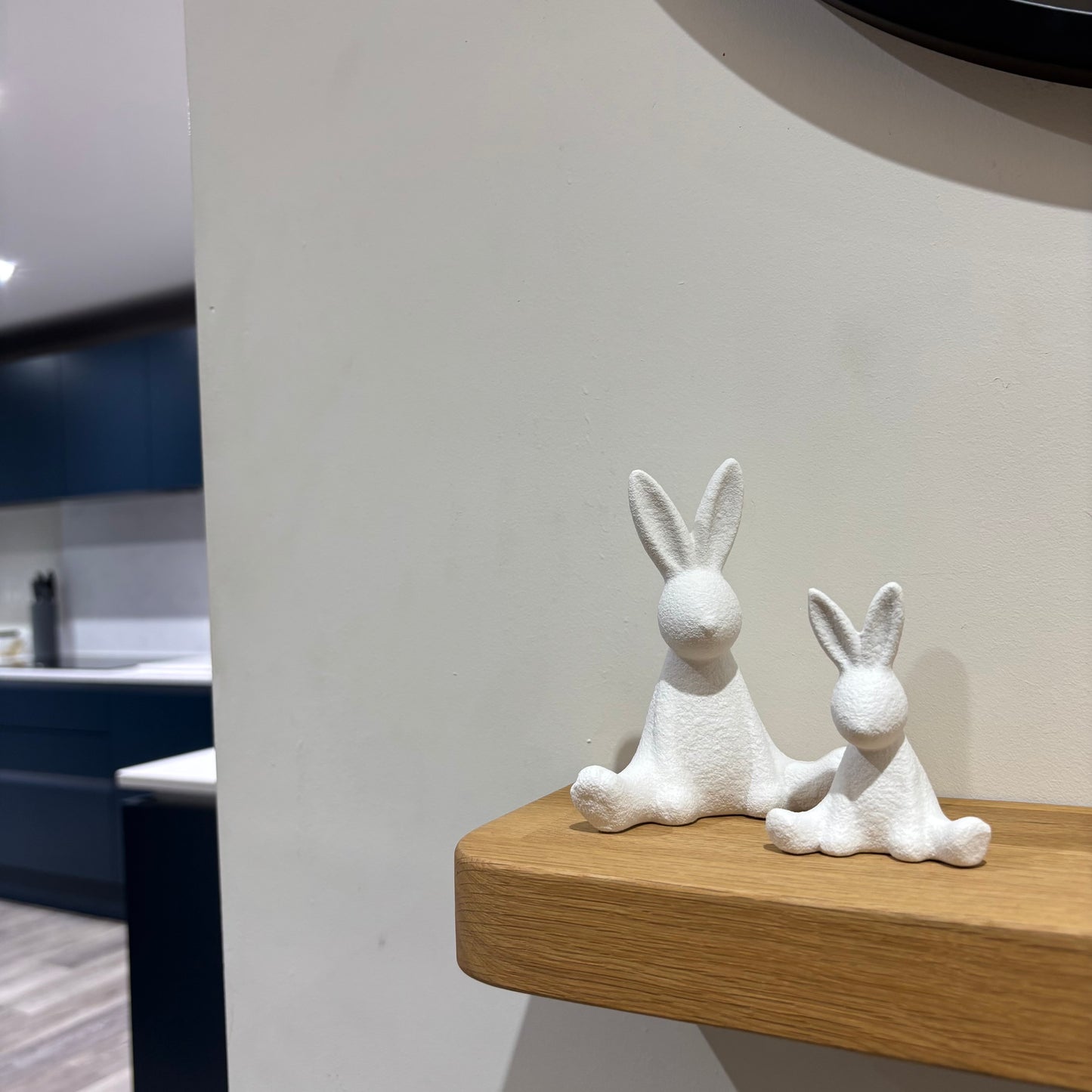 White Ceramic Sitting Bunnies - 2 sizes