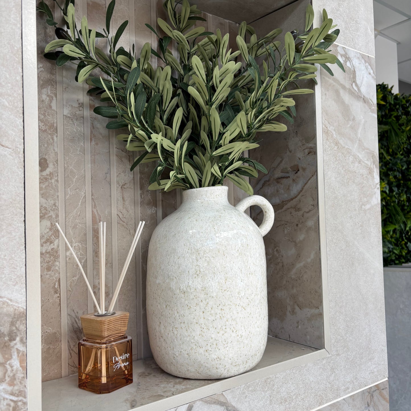 Faux Olive Branch Spray – 85cm