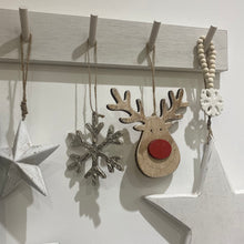 Load image into Gallery viewer, Silver Metal Hanging Snowflake
