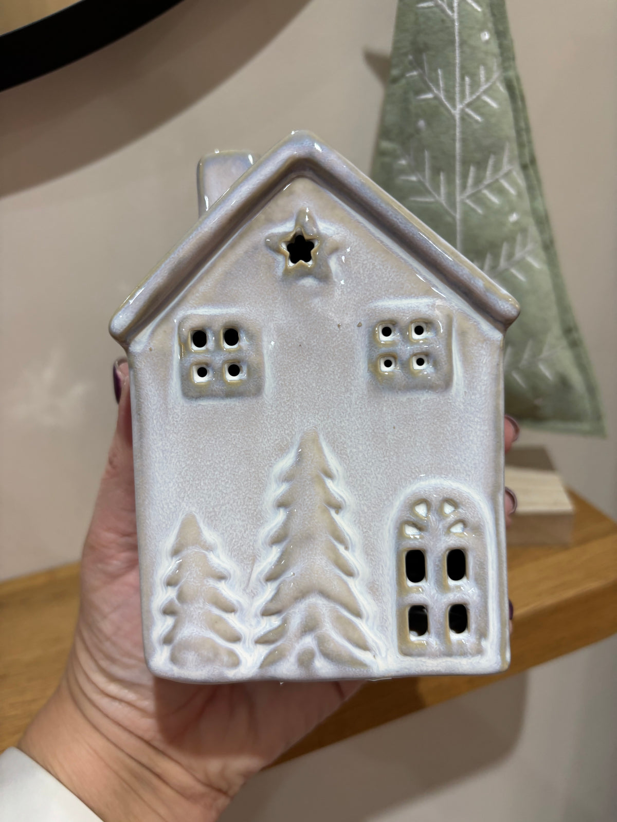 LED house with trees