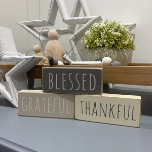 Thankful, Blessed, Grateful Block - 3 Styles