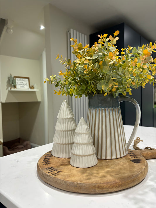 Shining White Glazed Festive Trees - 2 sizes