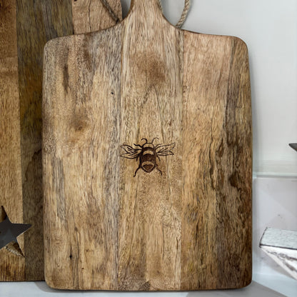 Paddle Serving Board - Heat Stamped Bee Design