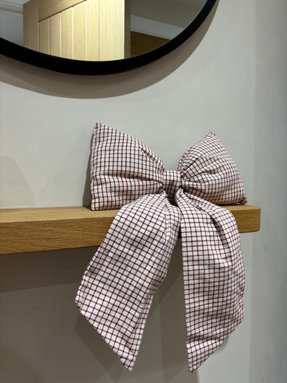 Large Fabric Bow Christmas Hanging Decoration – 40cm