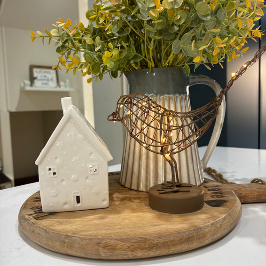 Porcelain House Candle Holder - Imperfect