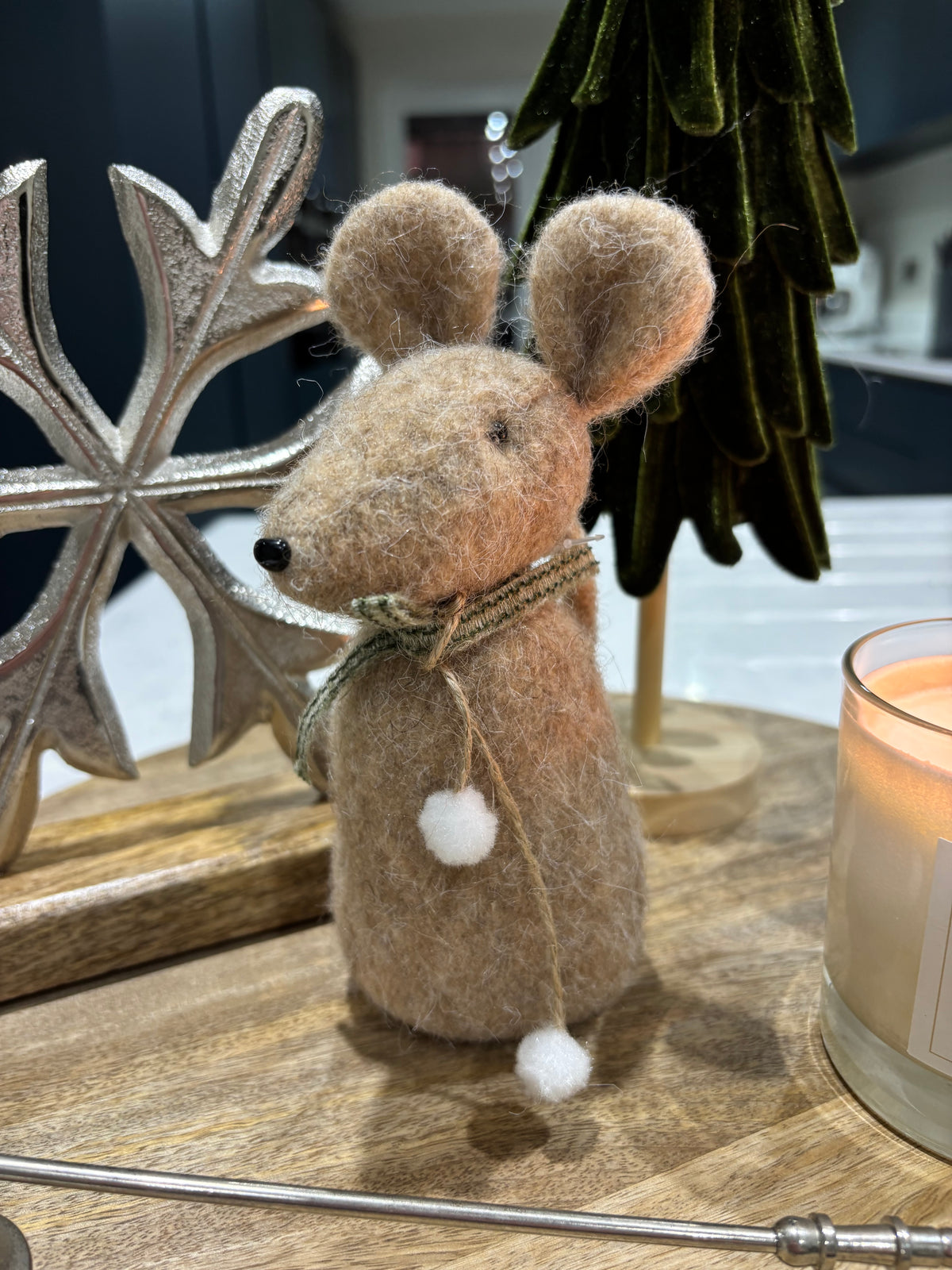 Felt Christmas Mouse Decoration
