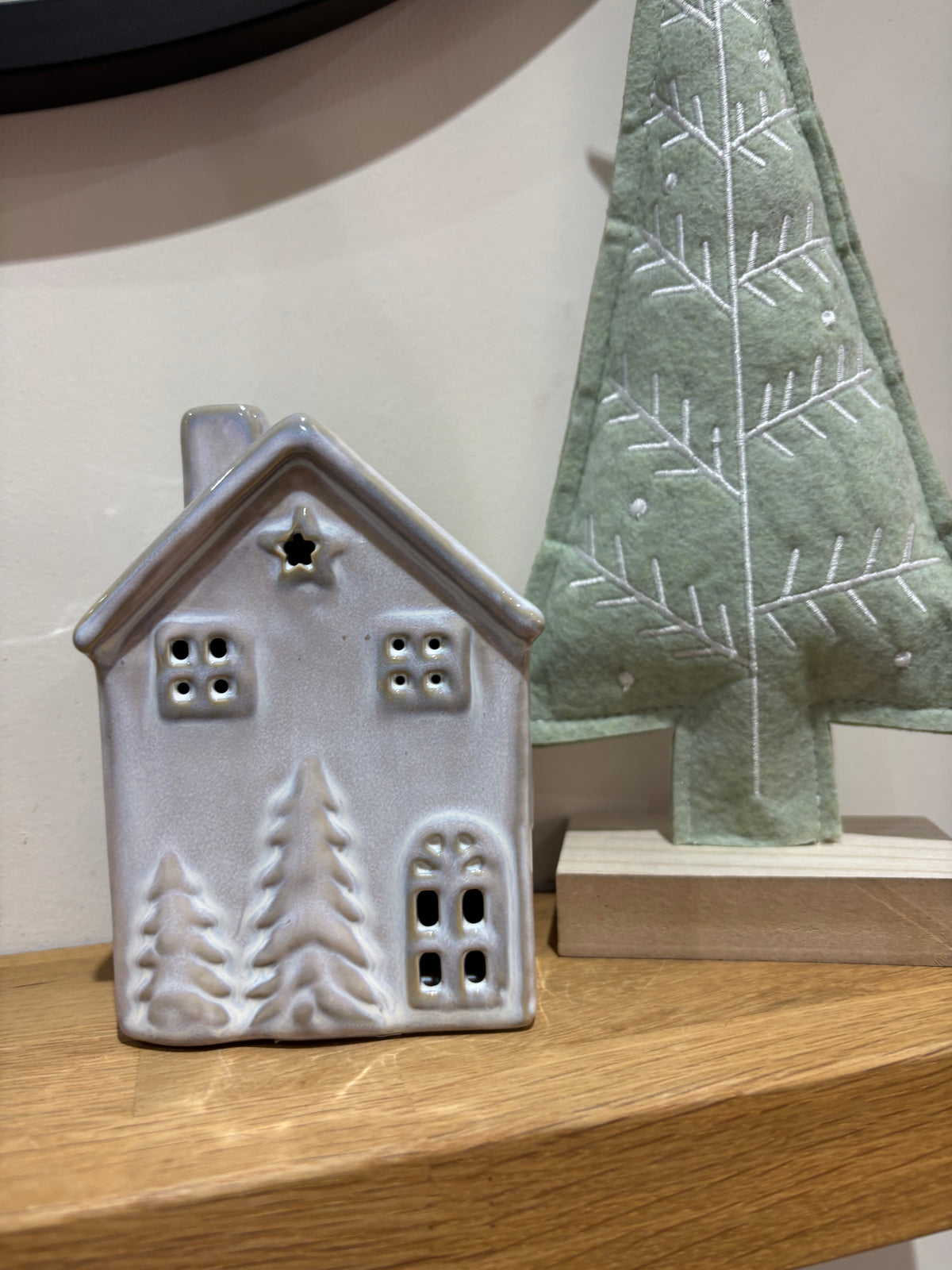 LED house with trees