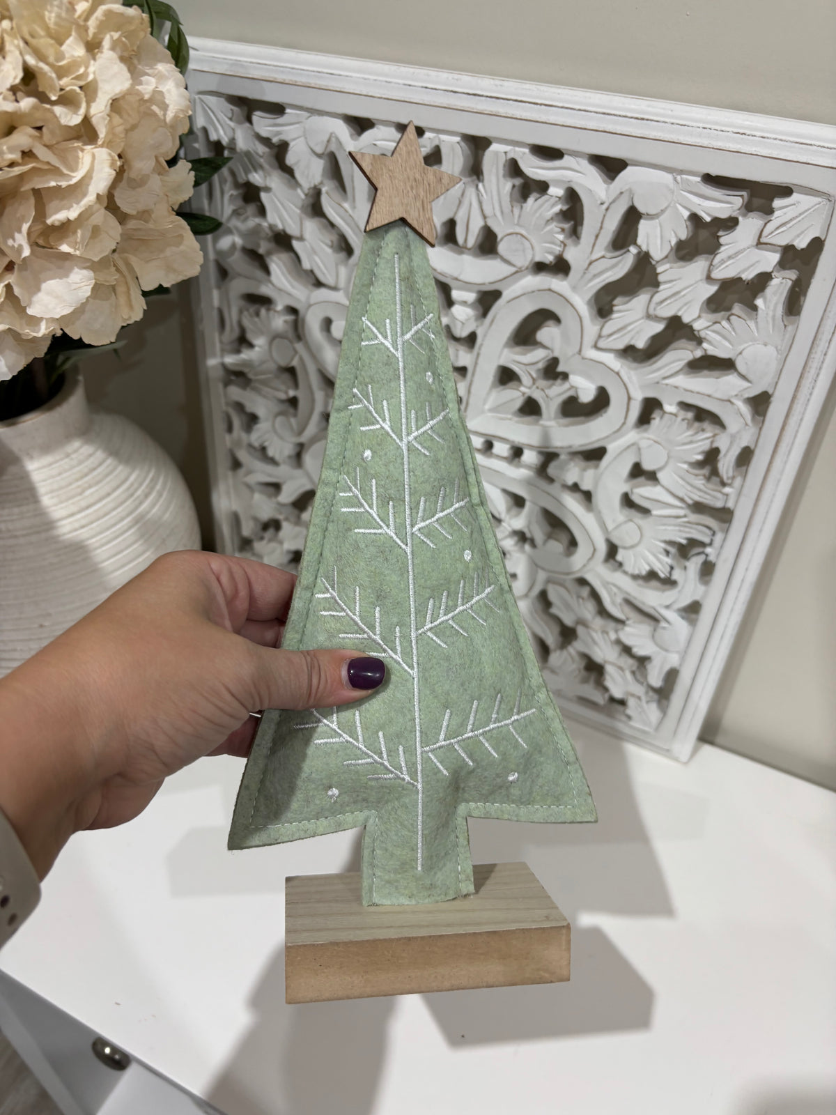 Pale Green Felt Christmas Tree