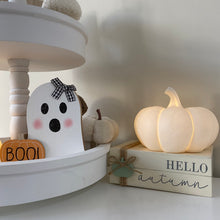 Load image into Gallery viewer, Led White Textured Pumpkin - 2 sizes