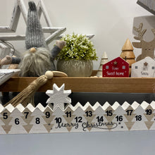 Load image into Gallery viewer, White and Wood Advent Countdown
