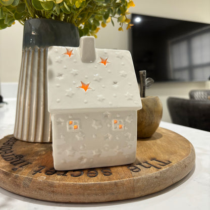 Porcelain House Candle Holder - Imperfect