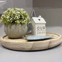 Load image into Gallery viewer, Large Rustic Round Wood Tray