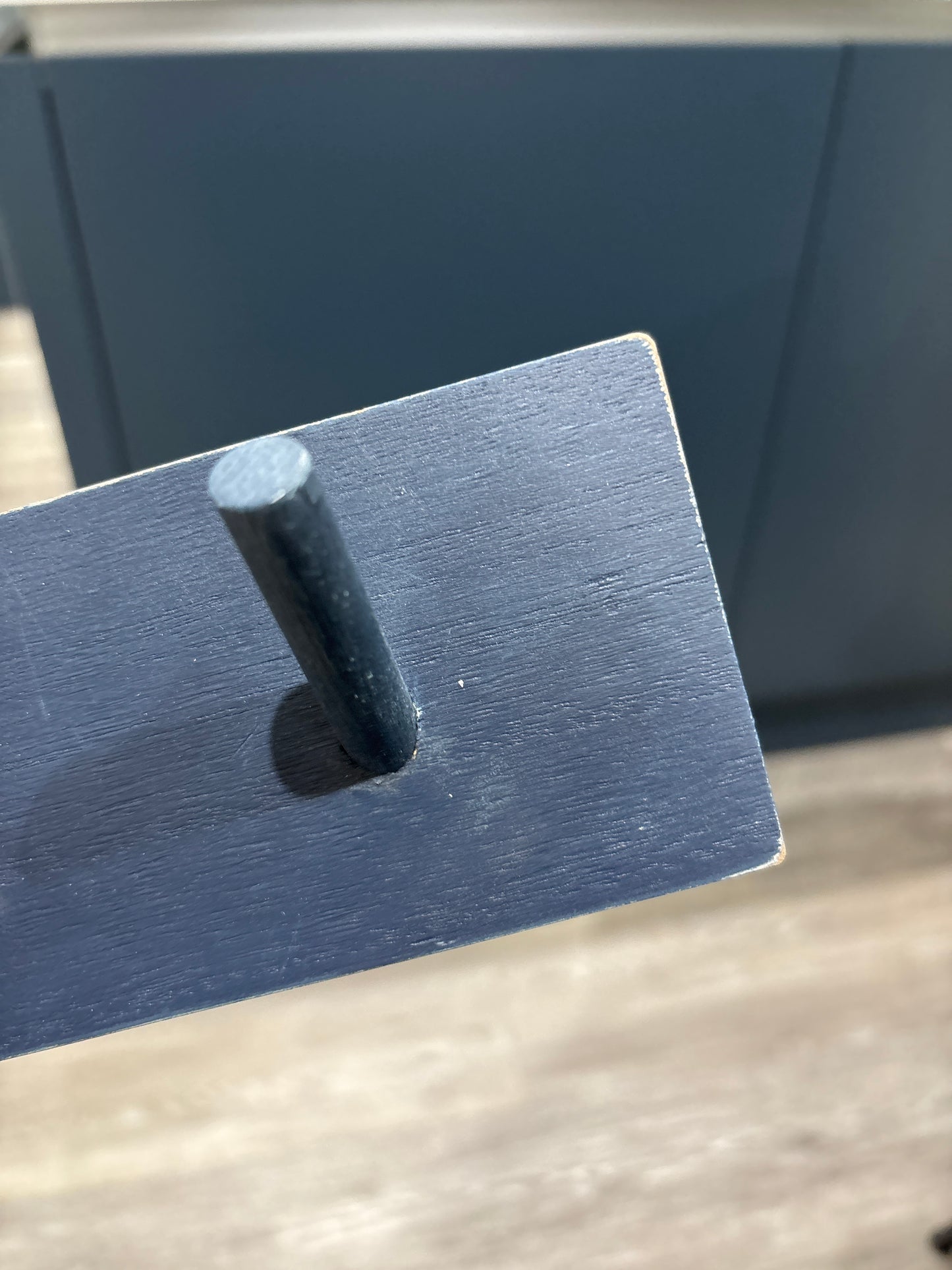 Navy Long Wood Peg Board