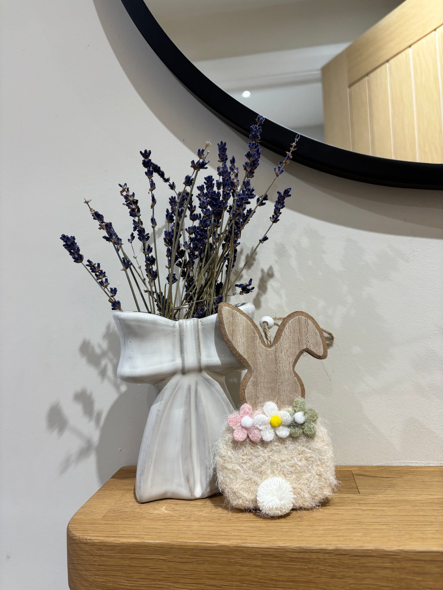 Felt Rabbit With Flower Decoration