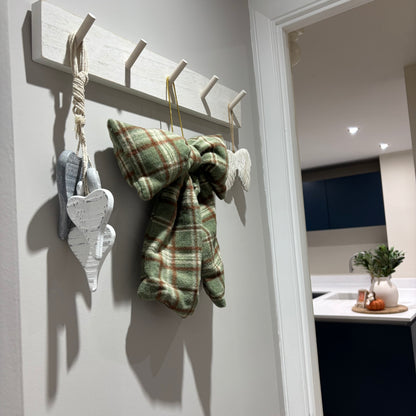 Green Tartan Hanging Bow Decoration