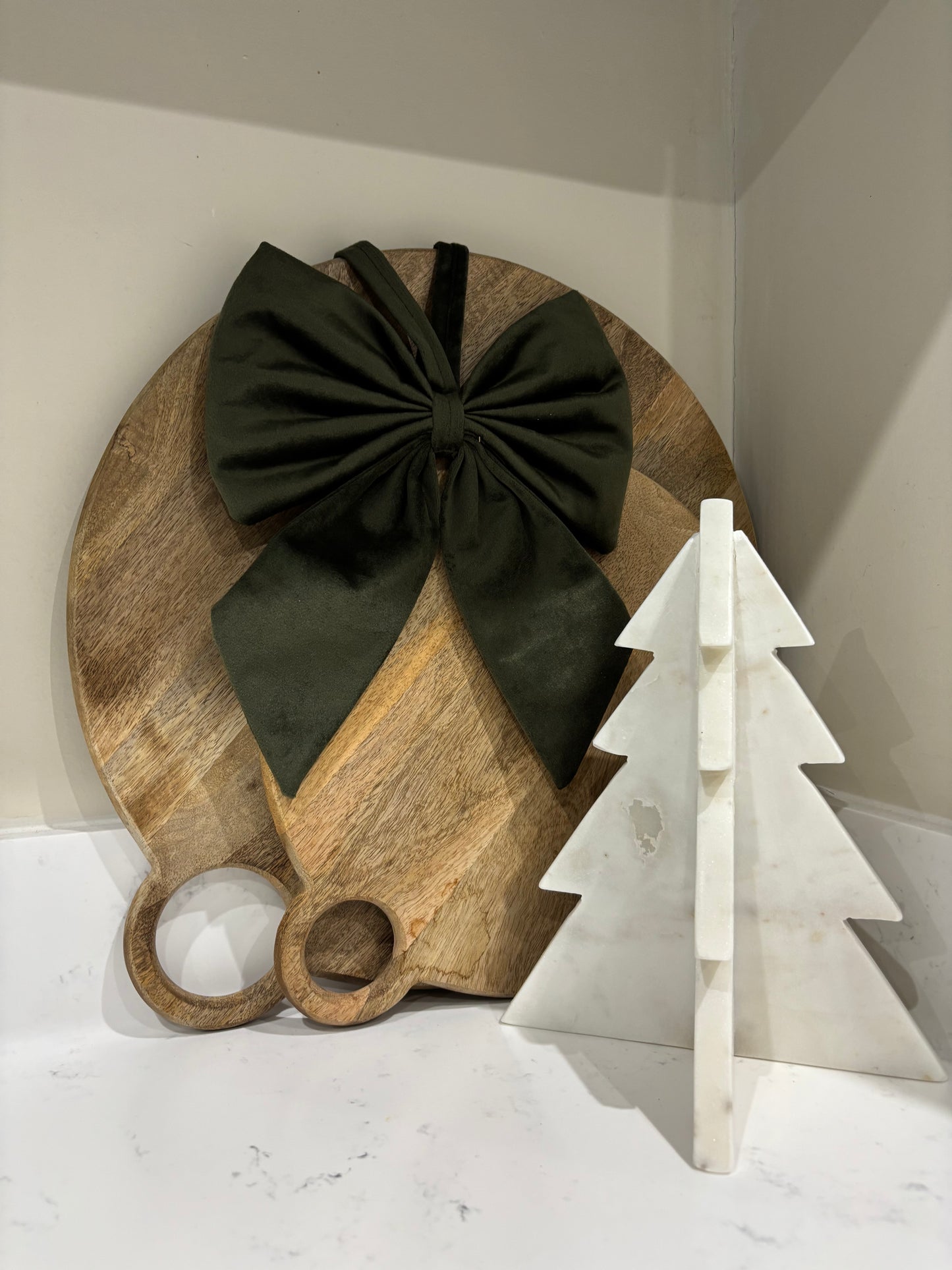 White Marble Christmas Tree - 20cm