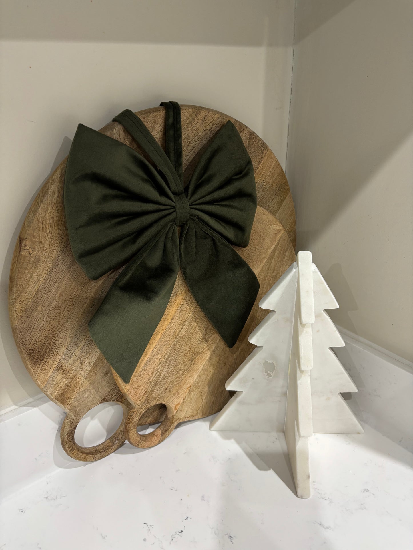 White Marble Christmas Tree - 20cm