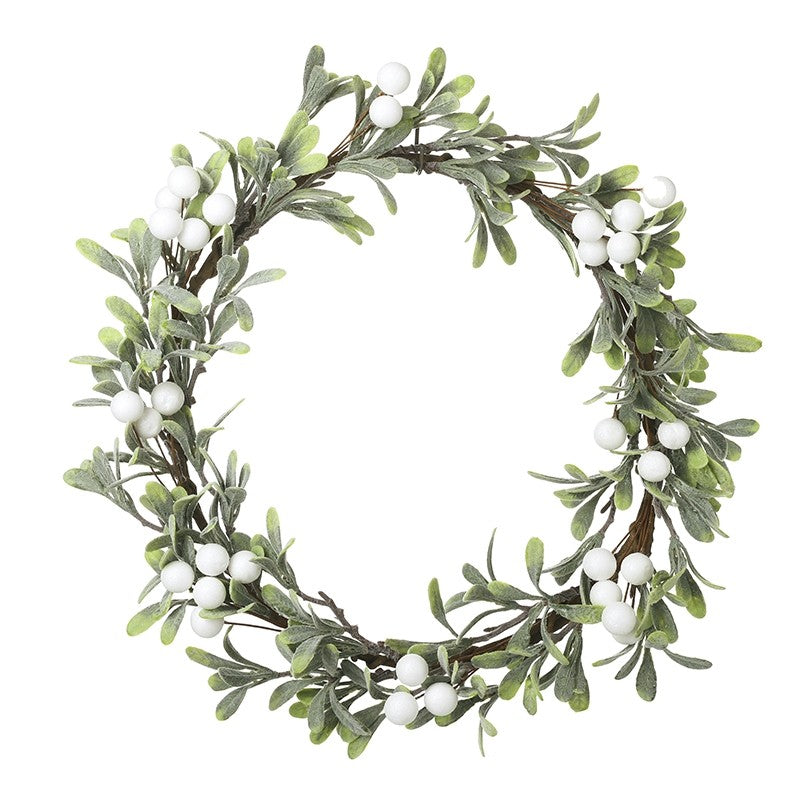 Mistletoe & White Berry Christmas Wreath – 34cm