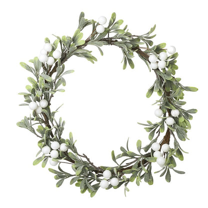 Mistletoe & White Berry Christmas Wreath – 34cm