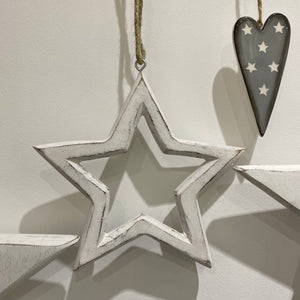 Antique White Hanging Star Decoration