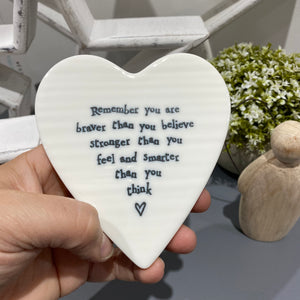 Braver than you think porcelain Coaster