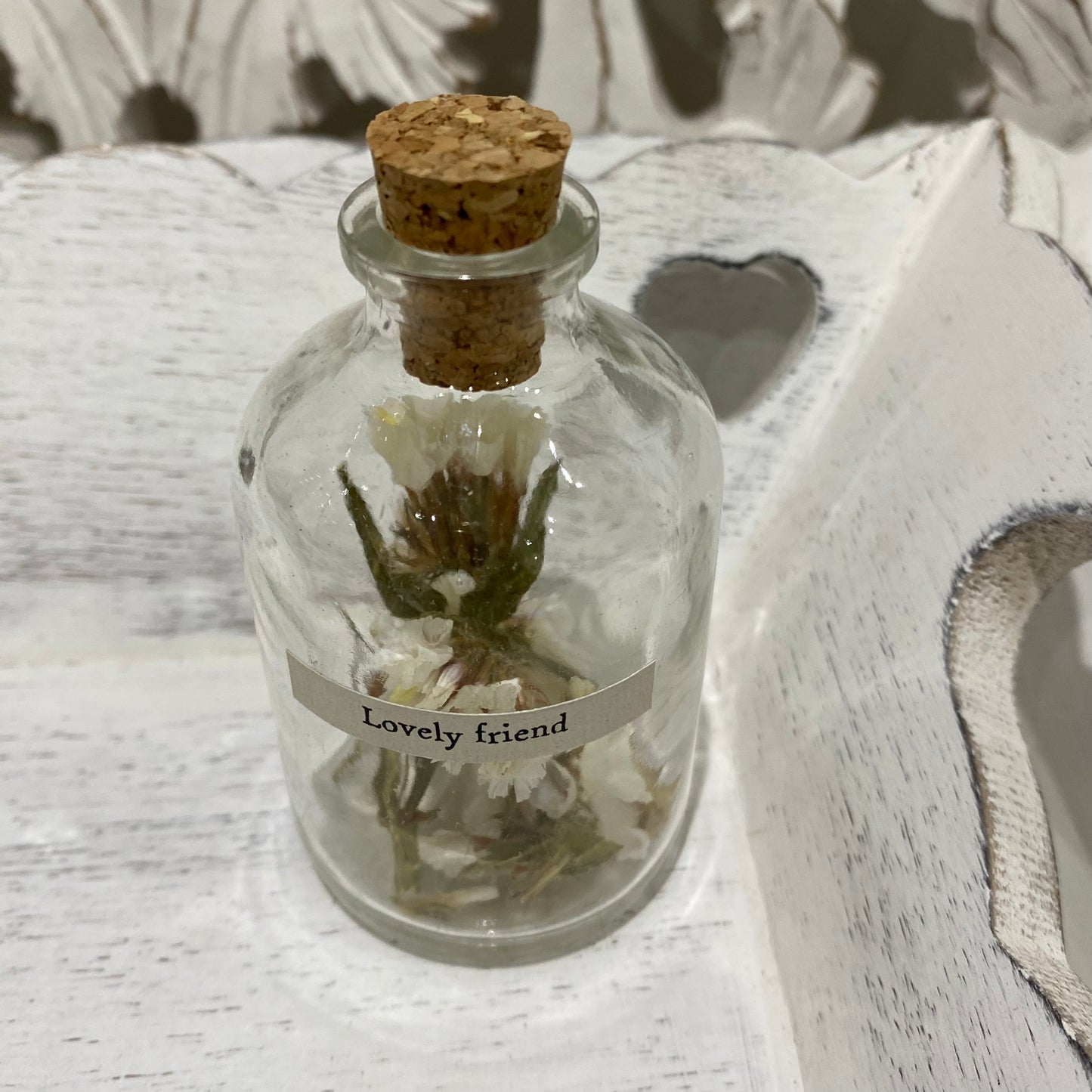 Lovely Friend - dried flowers in bottle