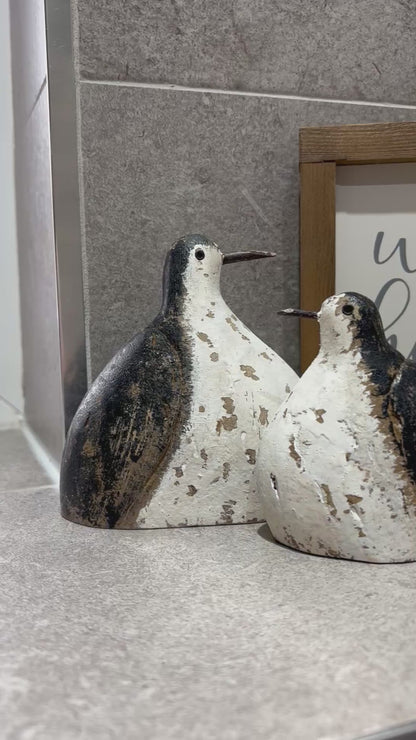 Rustic Wooden Stout Bird Ornament | Decorative Wooden Shelf Décor (Available in 2 Sizes)