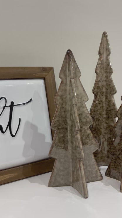 Brown Ceramic Christmas Tree Decoration