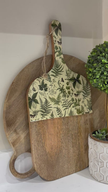 Fern Enamel & Wooden Serving Board