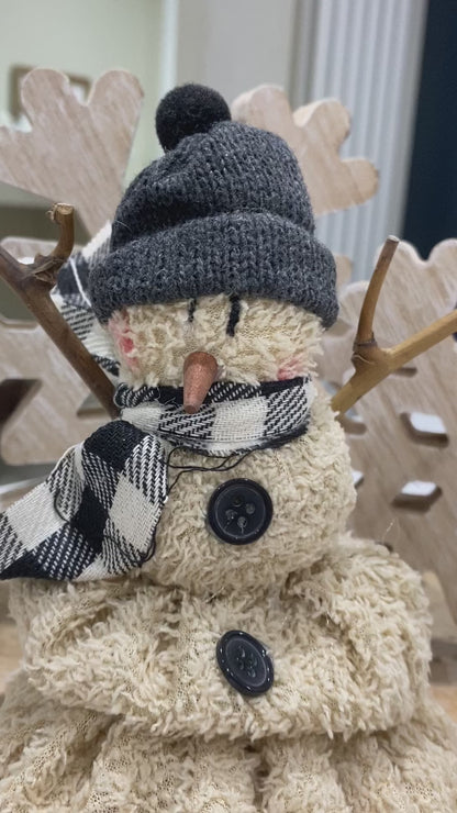 Small Beanie Melting Snowman