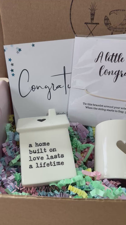 A home built on love congratulations gift box