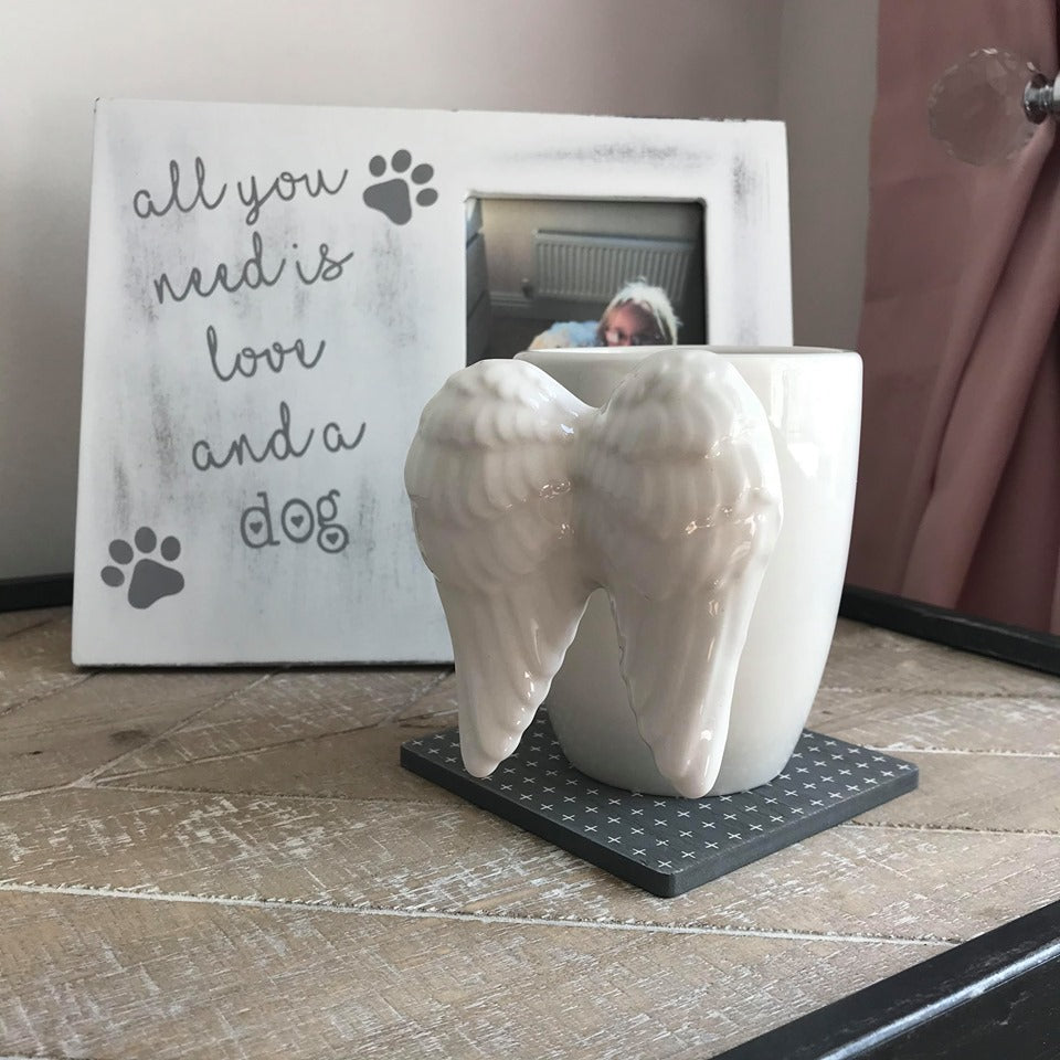 White Angel wing mug
