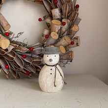 Load image into Gallery viewer, Round Wooden Snowman
