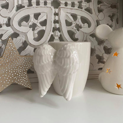 White Angel wing mug