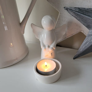 Ceramic Angel with tea light holder