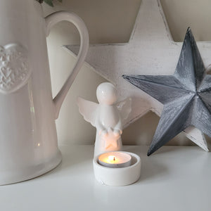 Ceramic Angel with tea light holder