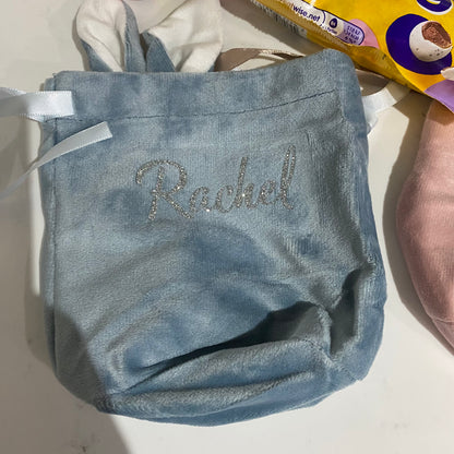 Velvet Bunny Bag - personalised