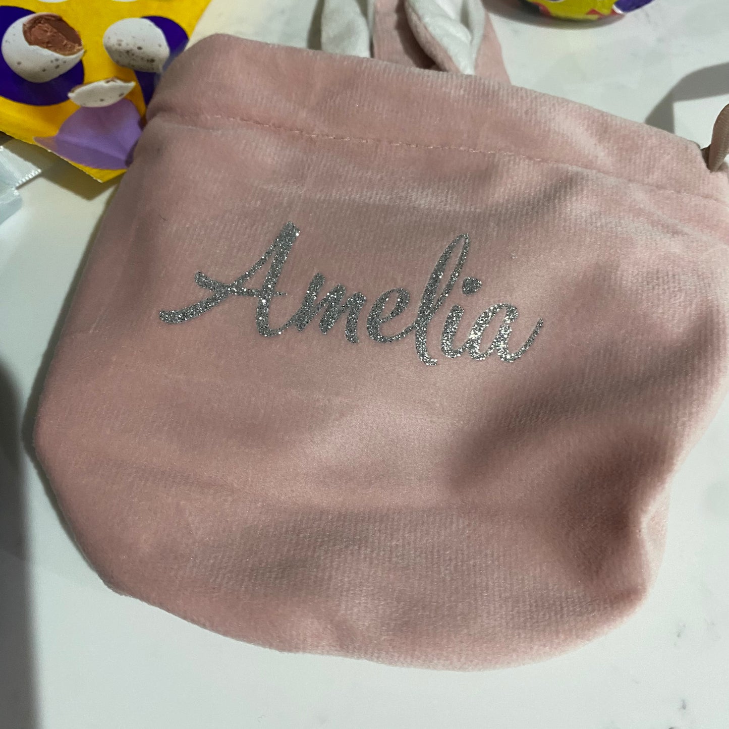 Velvet Bunny Bag - personalised