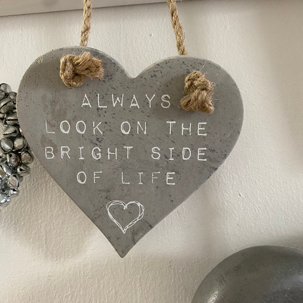 Bright Side of Life Ceramic Heart