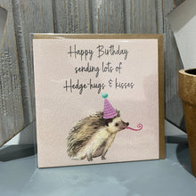 Load image into Gallery viewer, Hedgehugs Hedgehog Birthday Card