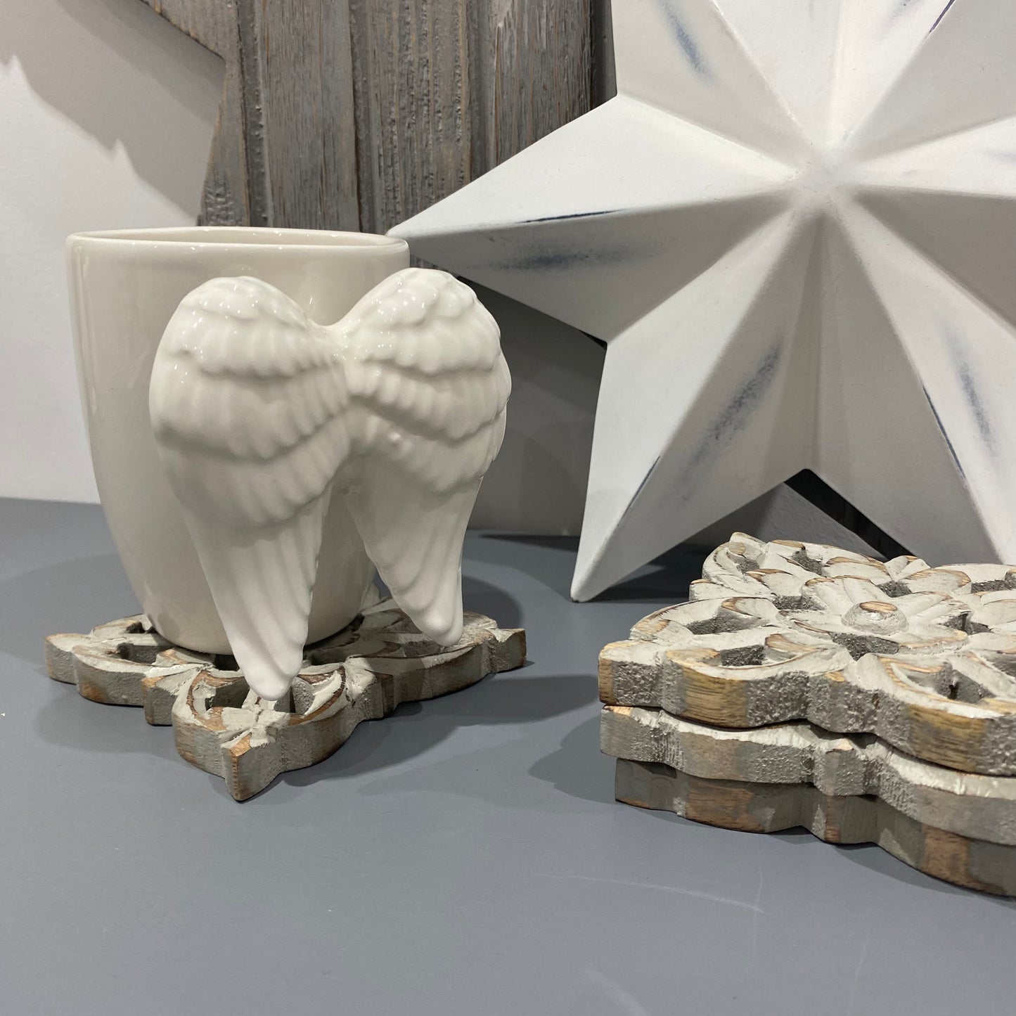 White Angel wing mug